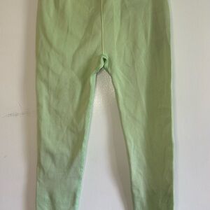 Fabletics Green Ribbed  Leggings Size M
